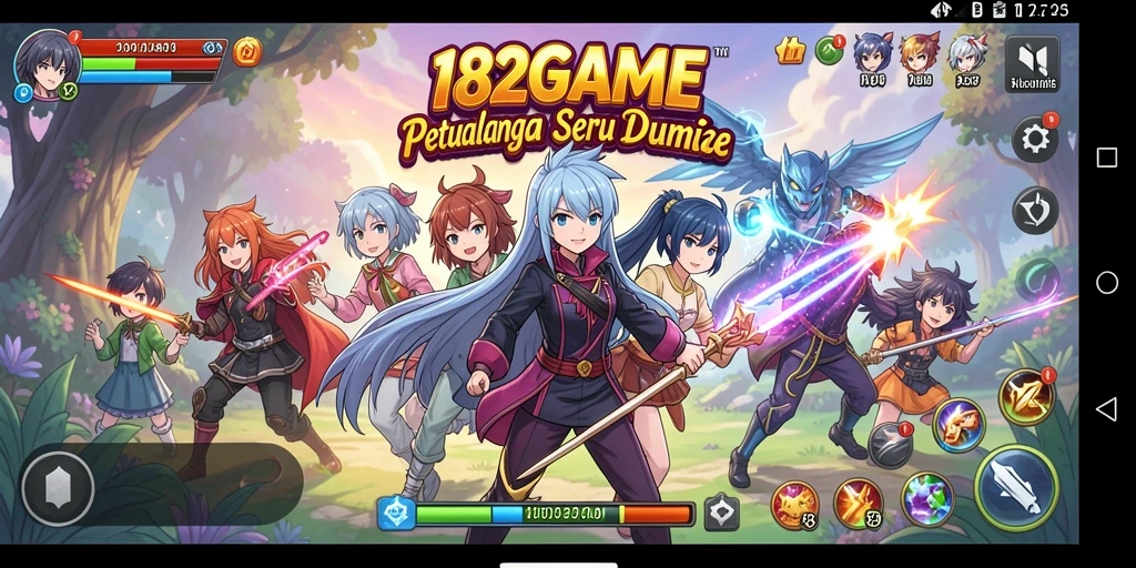 Gameplay menarik dalam 182GAME dengan karakter Anime ikonik.