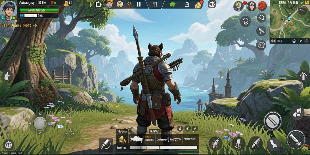 Tampilan gameplay 55RP dalam dunia terbuka yang penuh petualangan.