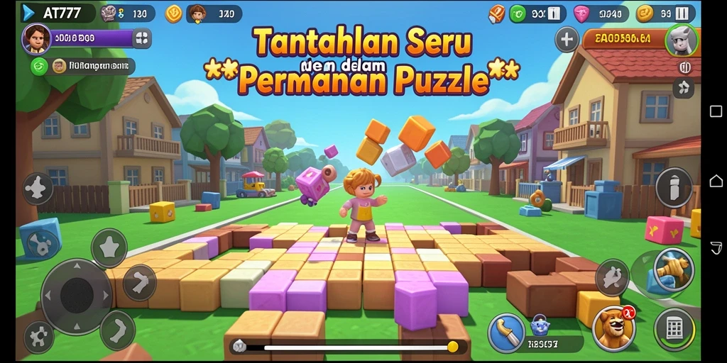 Gambaran gameplay seru dari AT777 dalam menyelesaikan puzzle.