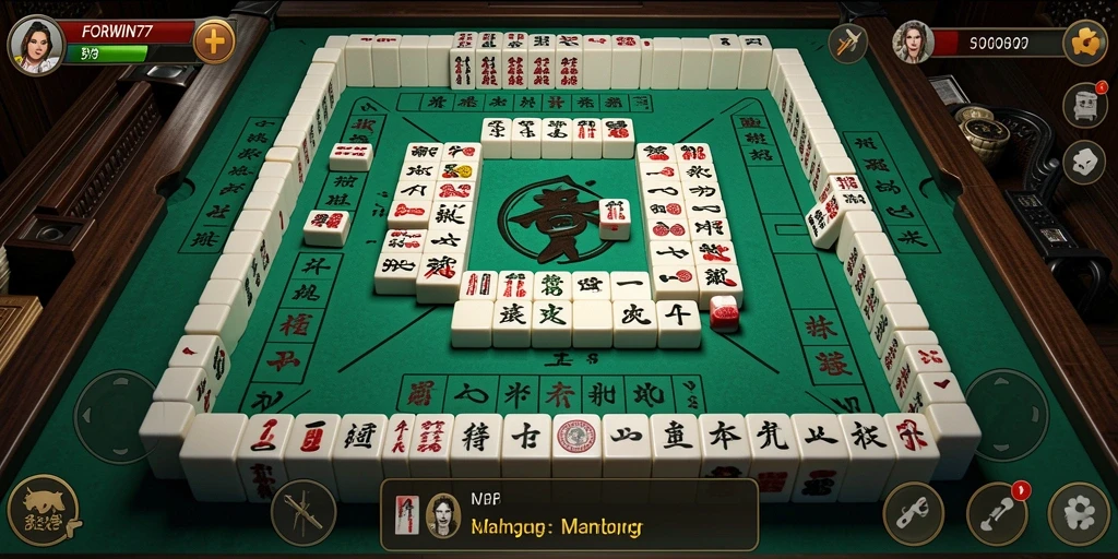 Tampilan gameplay seru di FORWIN77 dengan berbagai level Mahjong.