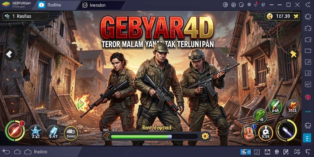 Gameplay menyeramkan GEBYAR4D dengan suasana mencekam.