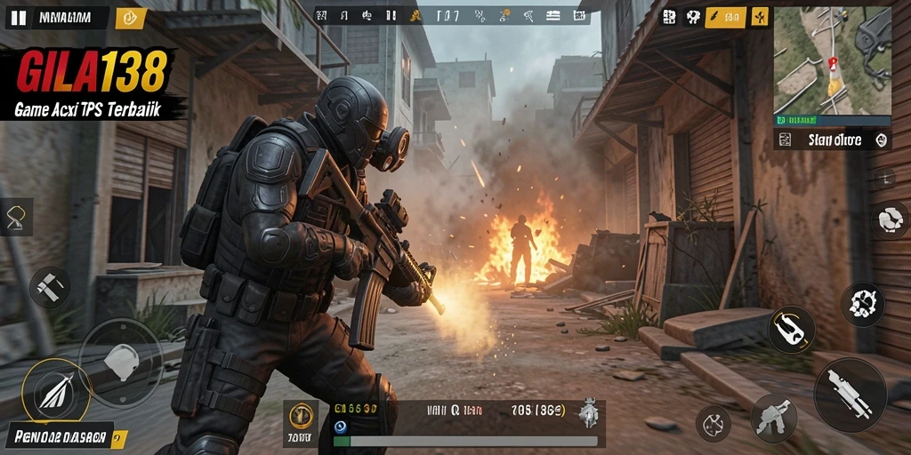 Tampilan gameplay GILA138 yang seru dan menegangkan di arena TPS.