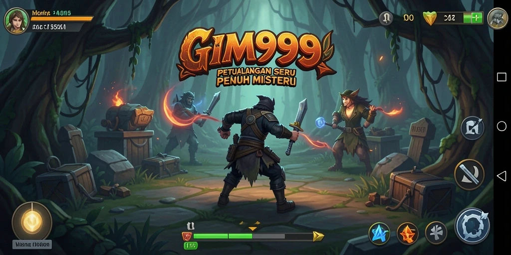 Screenshot GIM999 menampilkan aksi penjelajahan yang mendebarkan.