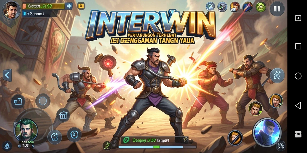 Gameplay mendebarkan dengan aksi bertarung yang intens di INTERWIN.