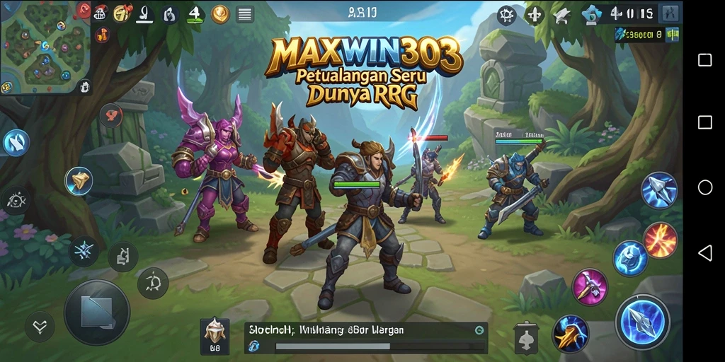 Screenshot menunjukkan gameplay seru MAXWIN303 dalam petualangan RPG.