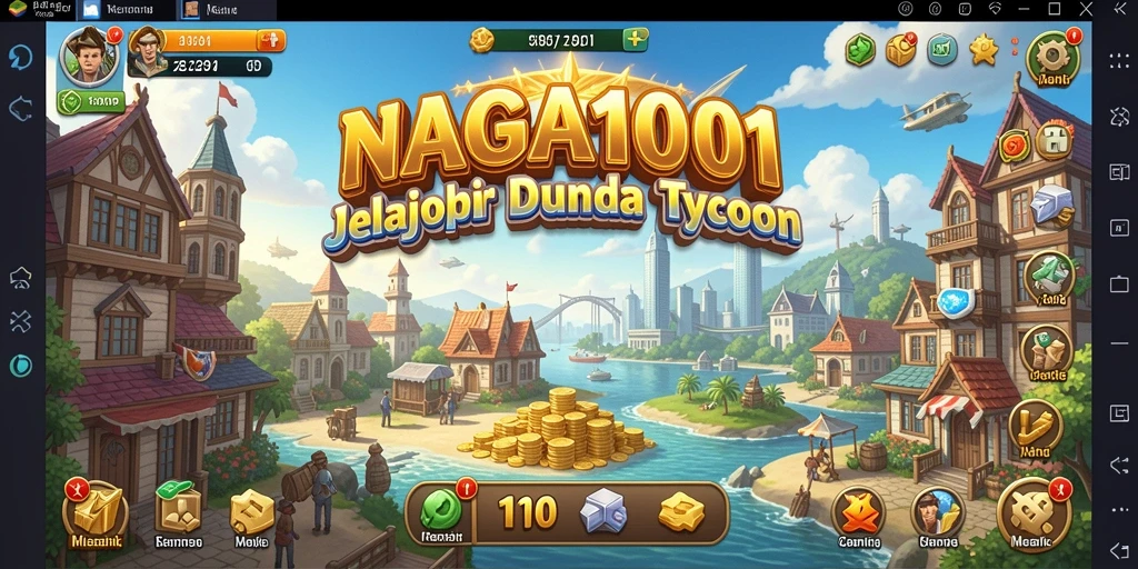 Screenshot gameplay <strong>NAGA1001</strong> menampilkan manajemen bisnis yang mendalam.