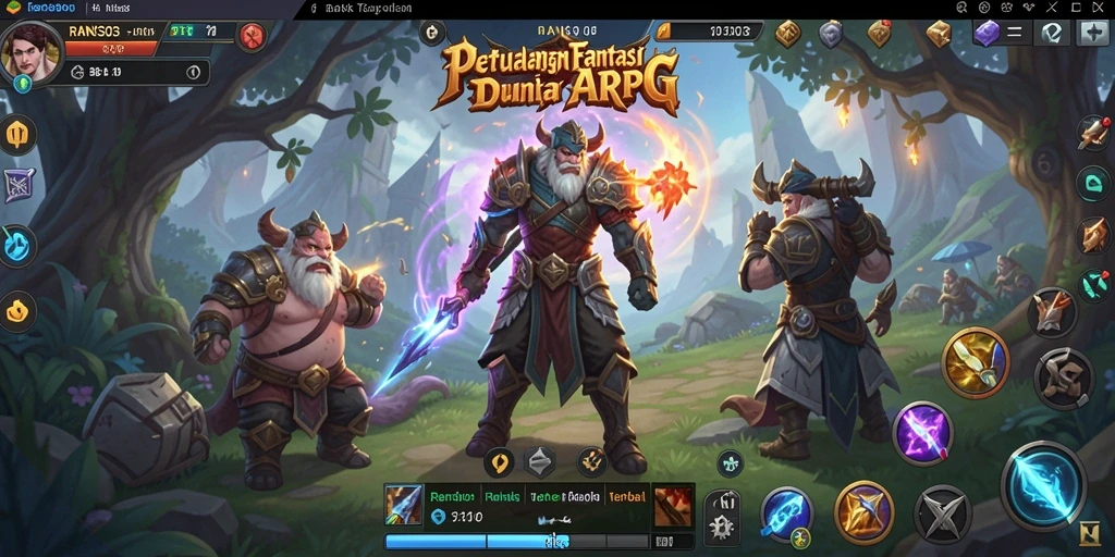 Screenshot gameplay RANS303 menampilkan karakter beraksi dalam pertempuran epic.