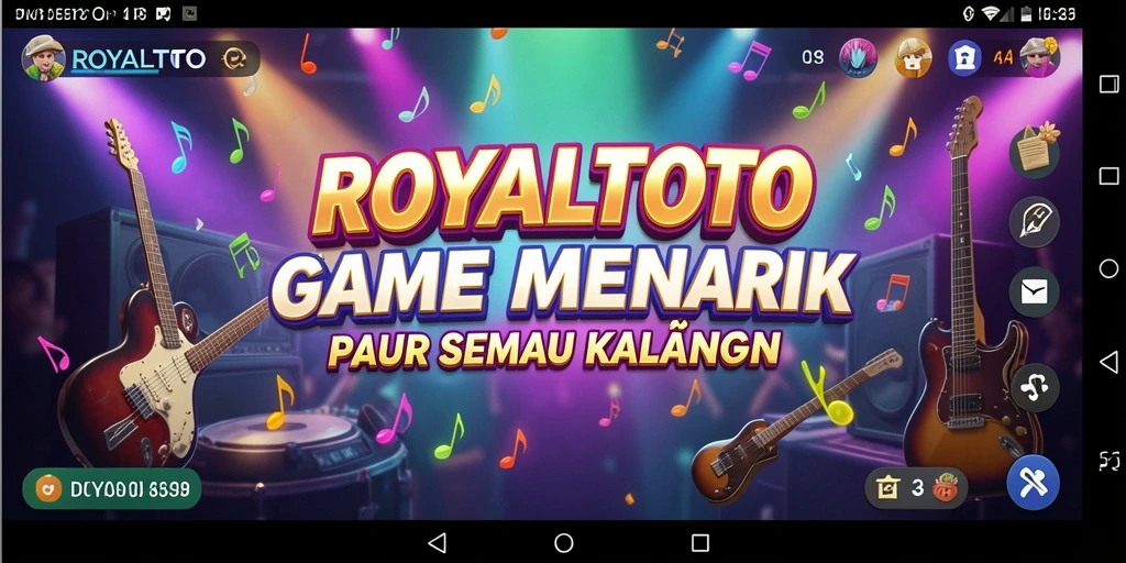 Tampilan gameplay <strong>ROYALTOTO</strong> dengan antarmuka yang menarik dan penuh warna.