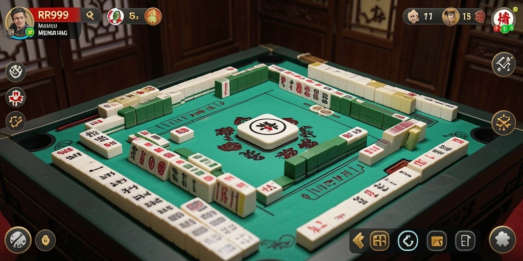 Screenshot utama gameplay <strong>RR999</strong> menampilkan tantangan Mahjong yang seru.